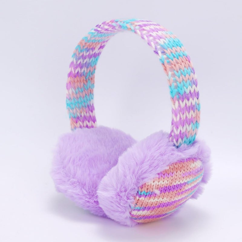 BUTITNOW Winter Knit EarMuffs for Kids Warm Furry Girls Ear Muffs Plush Toddler Ear Warmers Outdoor Ear Covers - Image 3